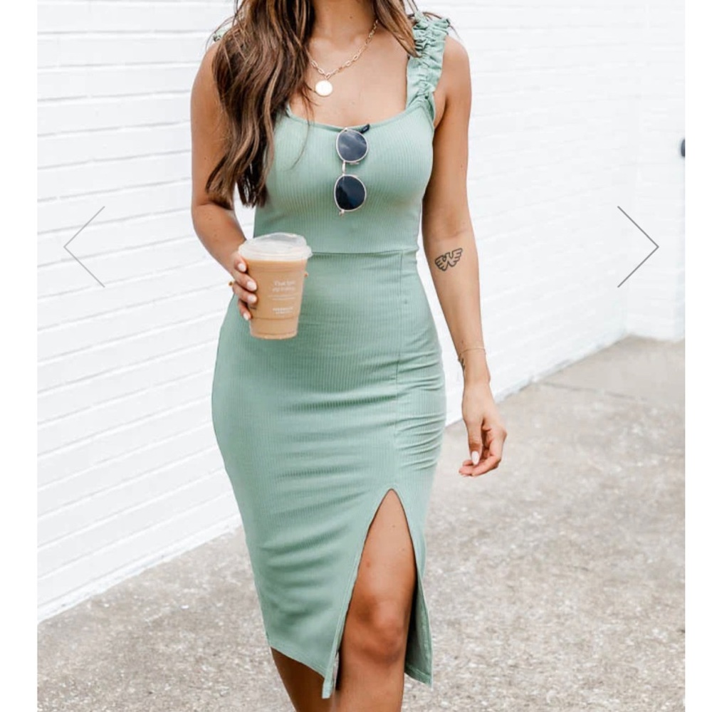 Bodycon MIDI dress mint green